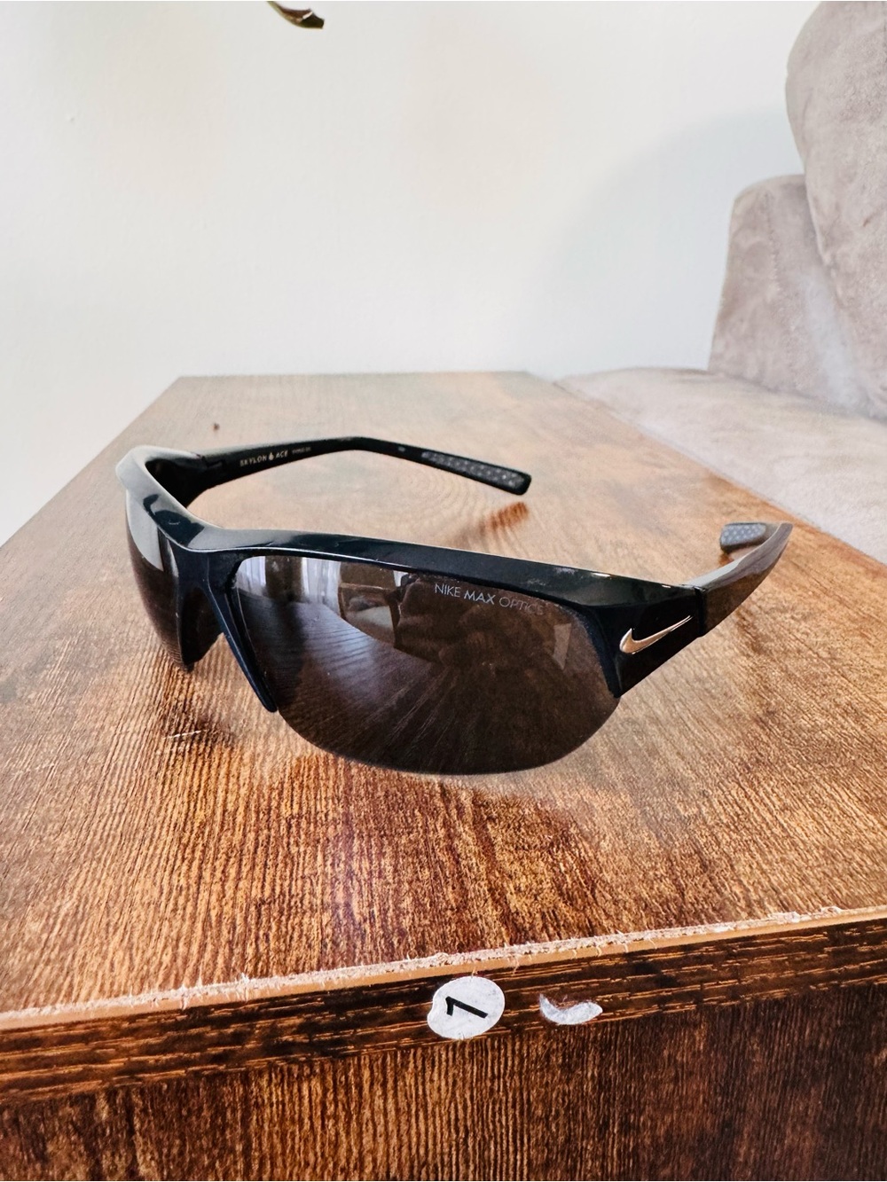 Y2k Nike Black Shield Sport Sunglasses with Dark Smoke Lenses